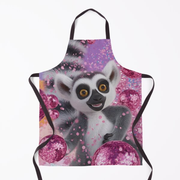 Item preview, Cute Lemur Playing With Glitter Bomb designed and sold by PinkGoddessLove.