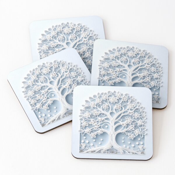 Artikelvorschau, Papercraft Hellblauer Baum entworfen und verkauft von Catobix.