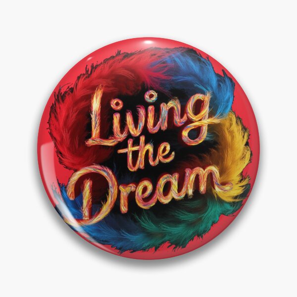 Item preview, Living The Dream - Colorful Feather Design - Red designed and sold by JLEmporium.