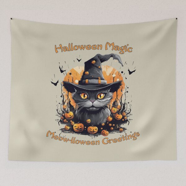 Item preview, Meowing Cat Halloween designed and sold by TeeTemptation.