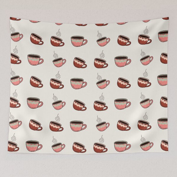 Item preview, Cute barista coffee (pink sage red) designed and sold by SnugbugStudios.