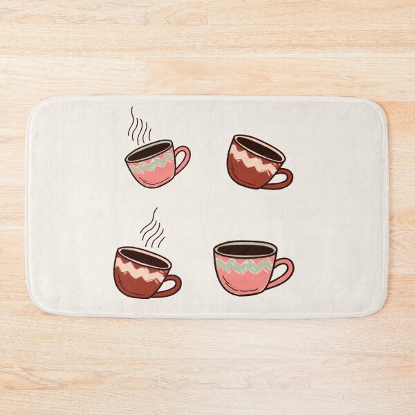 Item preview, Cute barista coffee mug (pink sage red) designed and sold by SnugbugStudios.