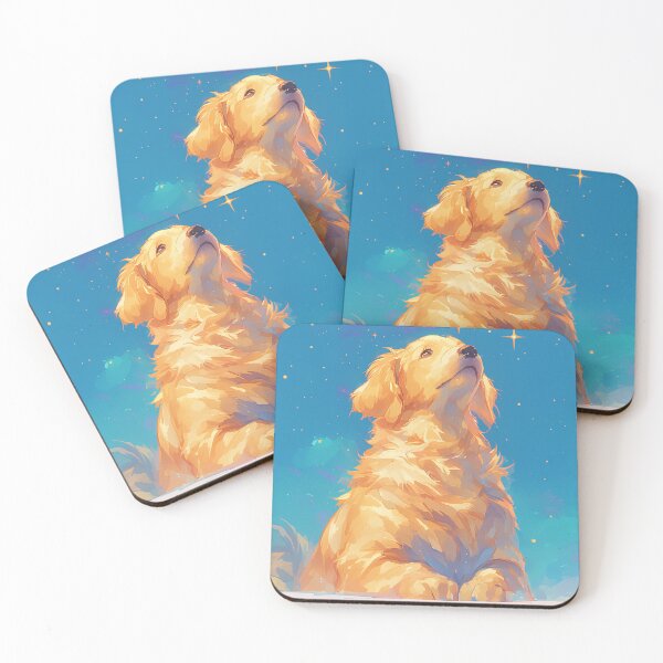 Item preview, Golden Retriever Looking at Stars Oil Painting Style designed and sold by Christian Weiss.