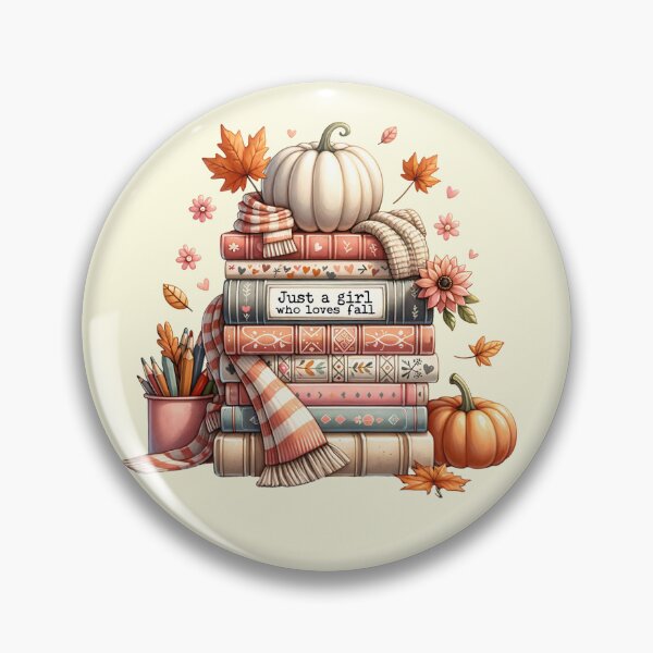 Item preview, Just A Girl Who Loves Fall Books Pumpkins designed and sold by JozaneHouse.
