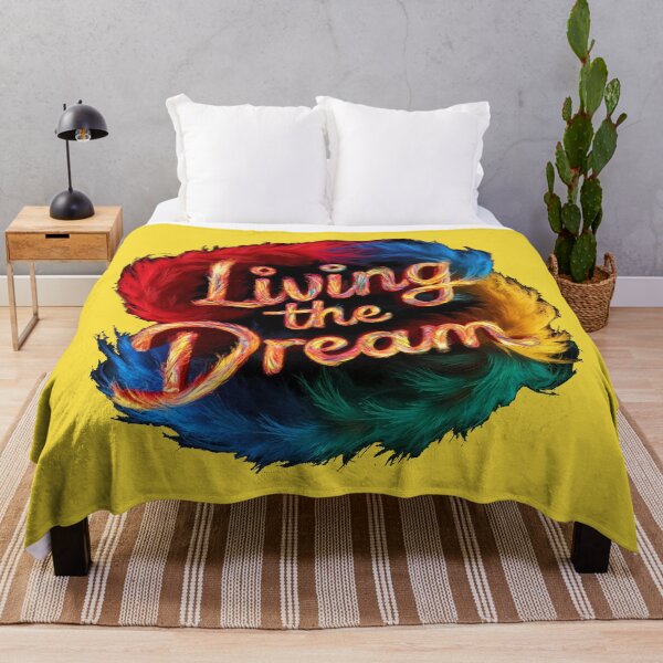 Item preview, Living The Dream - Colorful Feather Design - Yellow designed and sold by JLEmporium.
