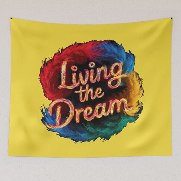 Item preview, Living The Dream - Colorful Feather Design - Yellow designed and sold by JLEmporium.