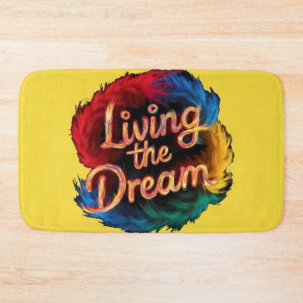 Item preview, Living The Dream - Colorful Feather Design - Yellow designed and sold by JLEmporium.