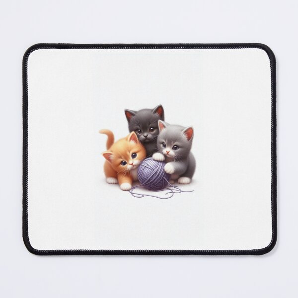 Item preview, Three kittens with a ball of yarn designed and sold by YEIZ.