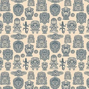 Artwork thumbnail, Aztec Pattern  by Enchantedbox