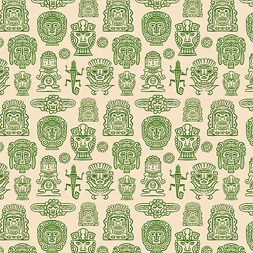 Artwork thumbnail, Aztec Pattern  by Enchantedbox