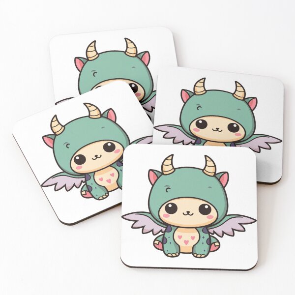 Item preview, Cute Green Anime Animal Kawaii Fantasy Monster designed and sold by TheProPrints.