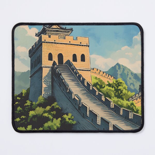 Item preview, Great Wall of China Vintage Travel Poster designed and sold by Boddicca.