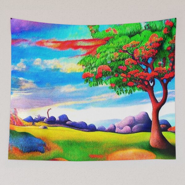 Item preview, Tree in rocky meadow designed and sold by George Hutton Hunter.