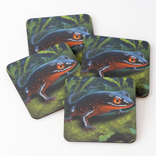 Item preview, Nocturnal Fire Bellied Newt Stalking Prey  designed and sold by NocturnalNook.
