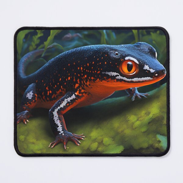 Item preview, Nocturnal Fire Bellied Newt Stalking Prey designed and sold by NocturnalNook.