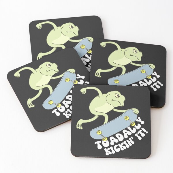 Item preview, Funny skater toad - he's toadally kickin' it with his skate - gift idea for skateboarding lovers tee designed and sold by Fantasy Cache.
