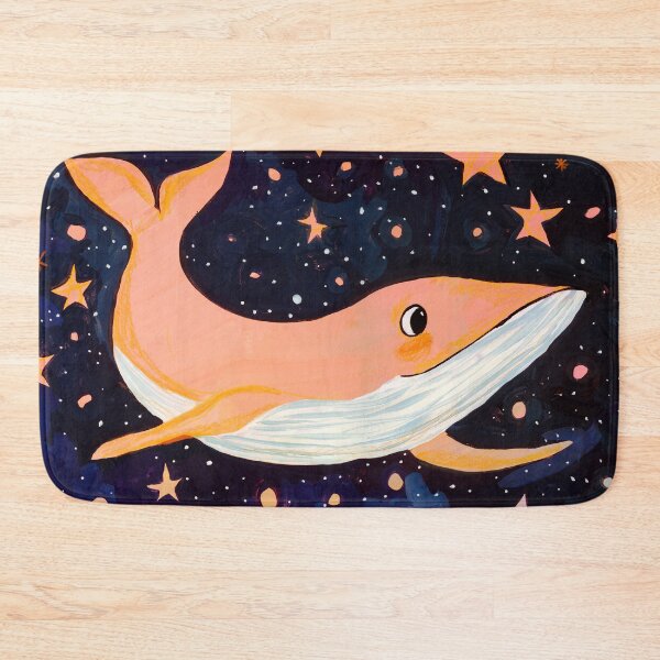 Item preview, Space Whale Floating Through Stars Magical Aurora Borealis Over Mystical Mountains | Fantasy Landscape Art Art by Jemma Jamie Skidmore designed and sold by Jemma Jamie Skidmore.