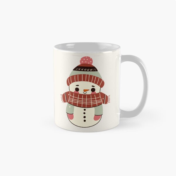 Item preview, Cute scandinavian snowman mug designed and sold by SnugbugStudios.