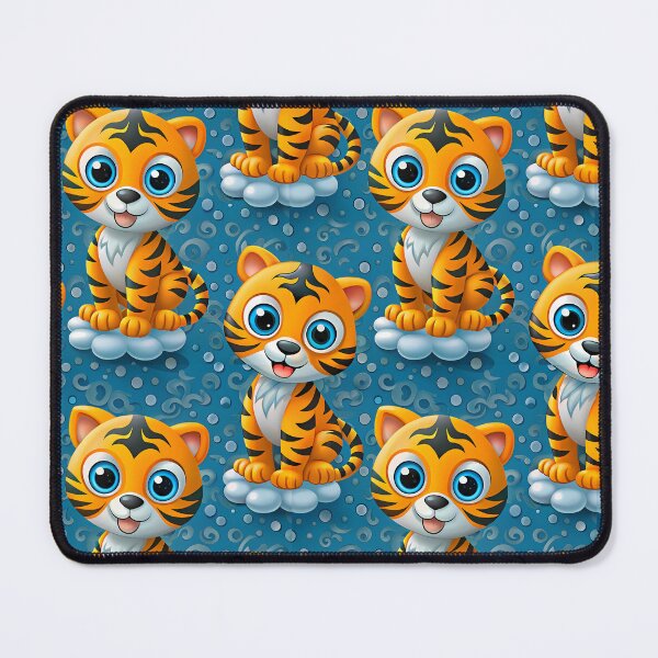 Item preview, Pattern of a Friendly and Fun Tiger - Seamless Pattern #5 designed and sold by Second Draft Visuals.
