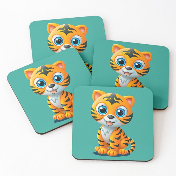 Item preview, Pattern of a Friendly and Fun Tiger - Seamless Pattern #5 designed and sold by Second Draft Visuals.
