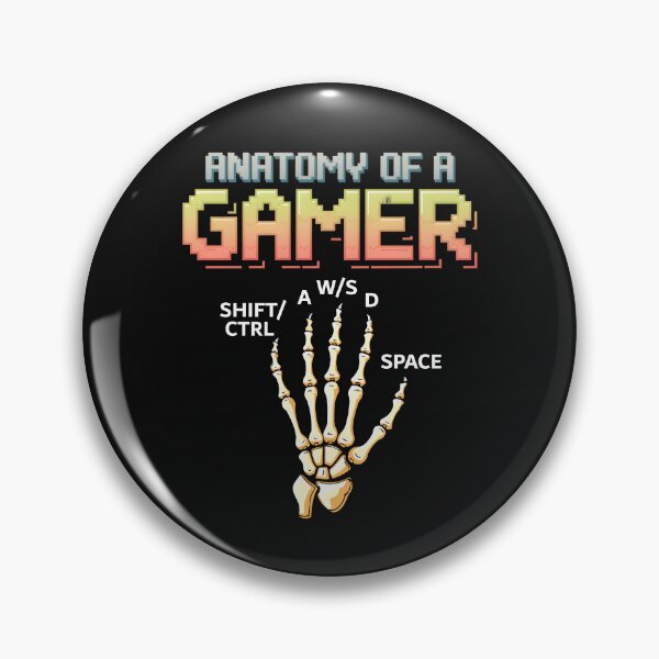 Item preview, Anatomy Of A Gamer Retro Pixel Skeleton Hand Gaming Men  designed and sold by clothesy7.