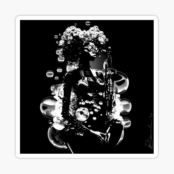 Jazz Fingers by iServalan Homotech 23 Illustration Art by Tale Teller Club Orchestrations Sticker