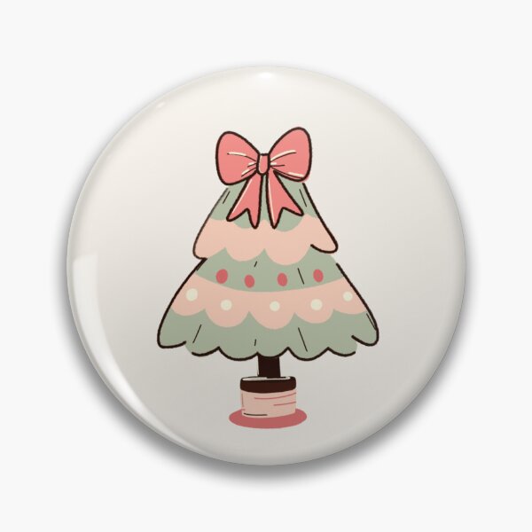 Item preview, Cute christmas tree with bow (sage pink) designed and sold by SnugbugStudios.