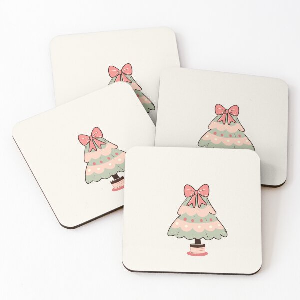 Item preview, Cute christmas tree with bow (sage pink) designed and sold by SnugbugStudios.