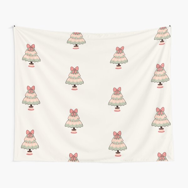 Item preview, Cute christmas tree with bow (sage pink) designed and sold by SnugbugStudios.
