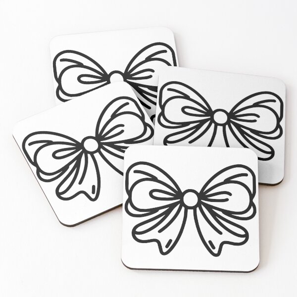 Item preview, Simple Black and white bow Stickers and more designed and sold by CRandRRstickers.
