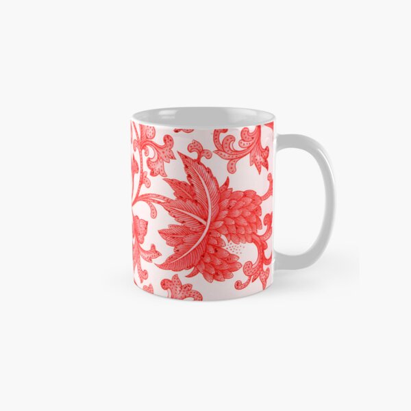 Aperçu de l'œuvre Motif chintz chinoiserie rouge et blanc créée et vendue par TheChinoiserie.
