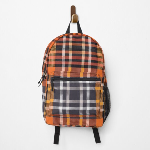 Item preview, Black Orange Autumn Fall Halloween Thanksgiving Plaid Design designed and sold by SeaStarAlex.
