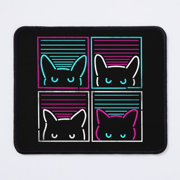 Item preview, Portrait of cute cats in 1980s retro style designed and sold by therocketman.