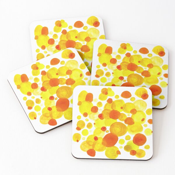 Item preview, Orange Yellow Watercolour Splotches designed and sold by lynnbowersart.