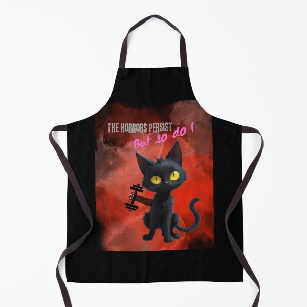 Item preview, Funny Black Cat The Horrors Persist But So Do I designed and sold by FreeStyleTrend.