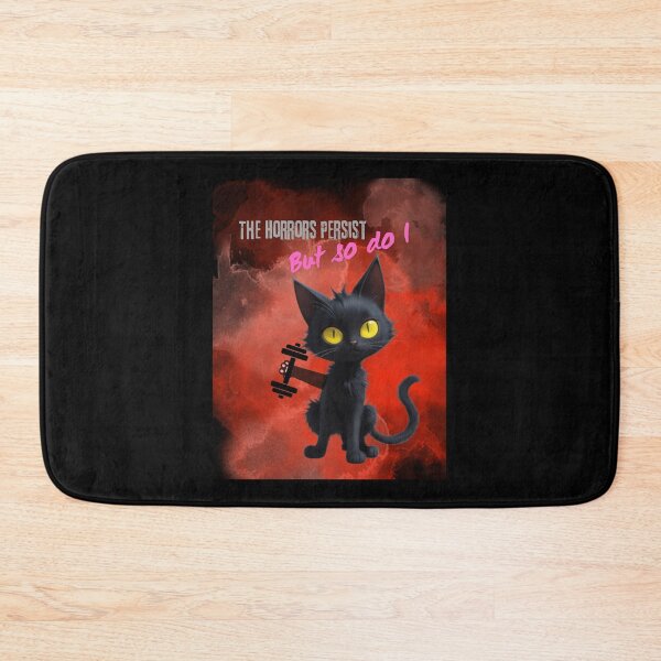 Item preview, Funny Black Cat The Horrors Persist But So Do I designed and sold by FreeStyleTrend.