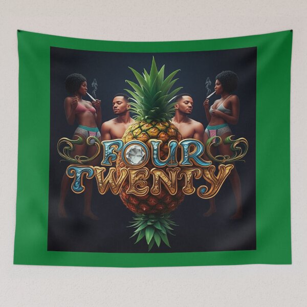 Item preview, Four Twenty With Black Couple - Upside-down Pineapple - Green designed and sold by JLEmporium.