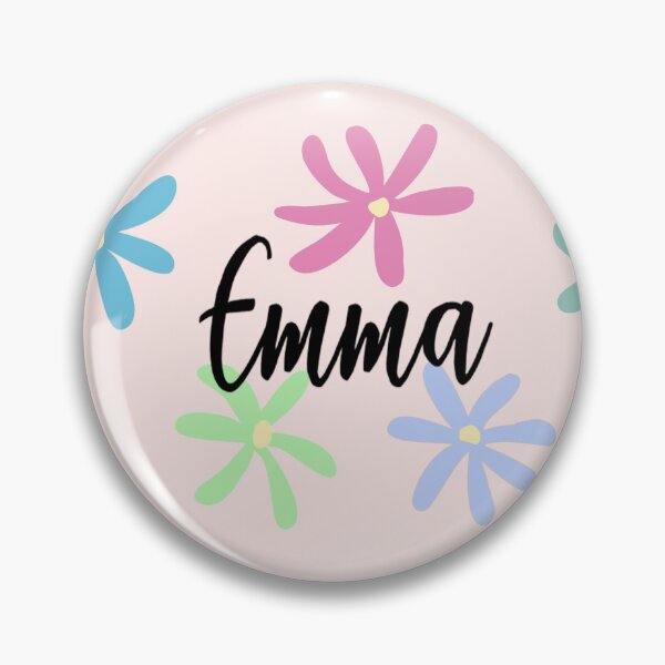 Item preview,  Emma  Name with Flower Design Pink designed and sold by ClearAndHappy.