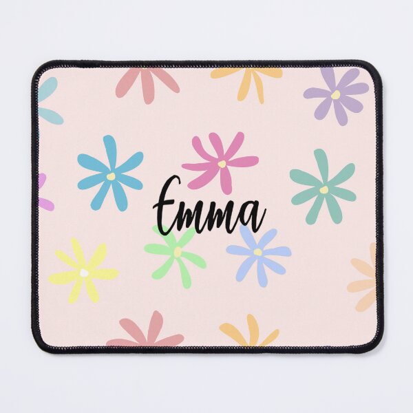 Item preview, Emma Name with Flower Design Pink designed and sold by ClearAndHappy.
