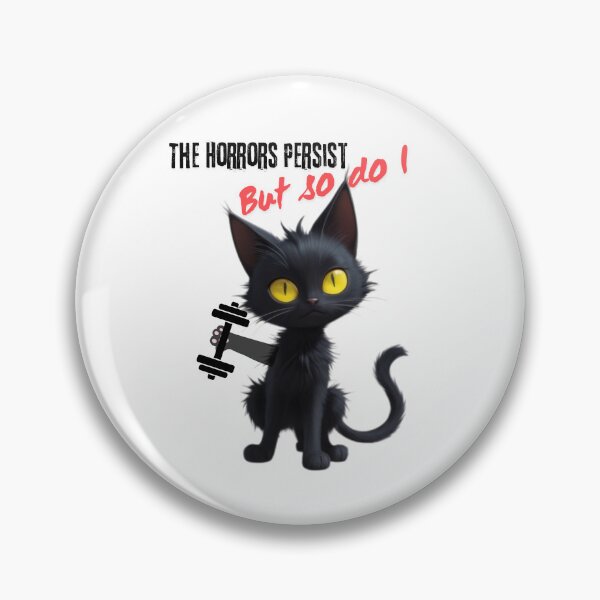 Item preview, The Horrors Persist, But So Do I Funny Black Cat Fitness Exercise designed and sold by FreeStyleTrend.