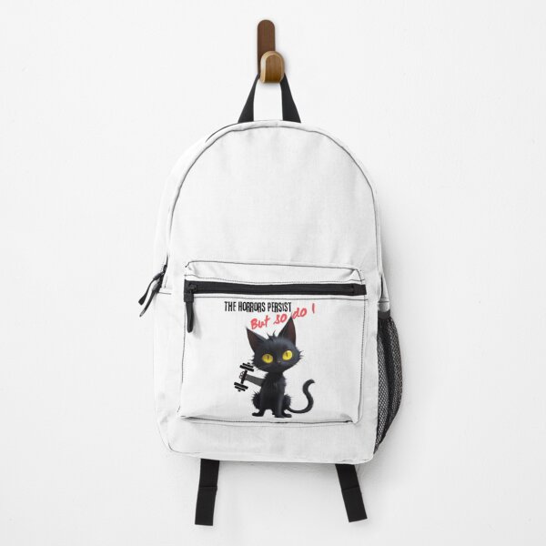 Item preview, The Horrors Persist, But So Do I Funny Black Cat Fitness Exercise designed and sold by FreeStyleTrend.