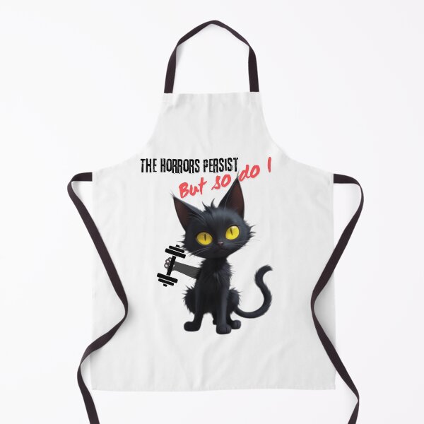 Item preview, The Horrors Persist, But So Do I Funny Black Cat Fitness Exercise designed and sold by FreeStyleTrend.