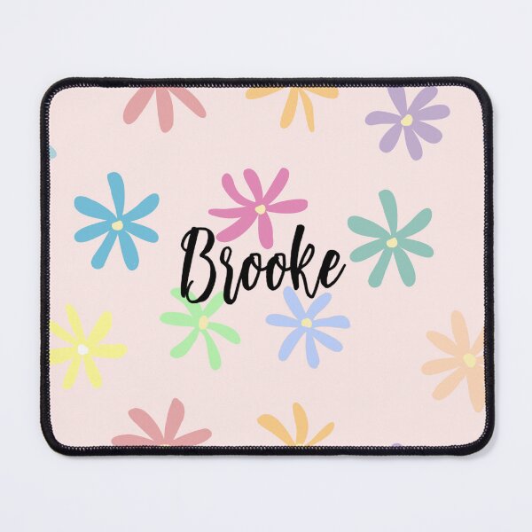 Item preview, Brooke Name with Flower Pink designed and sold by ClearAndHappy.