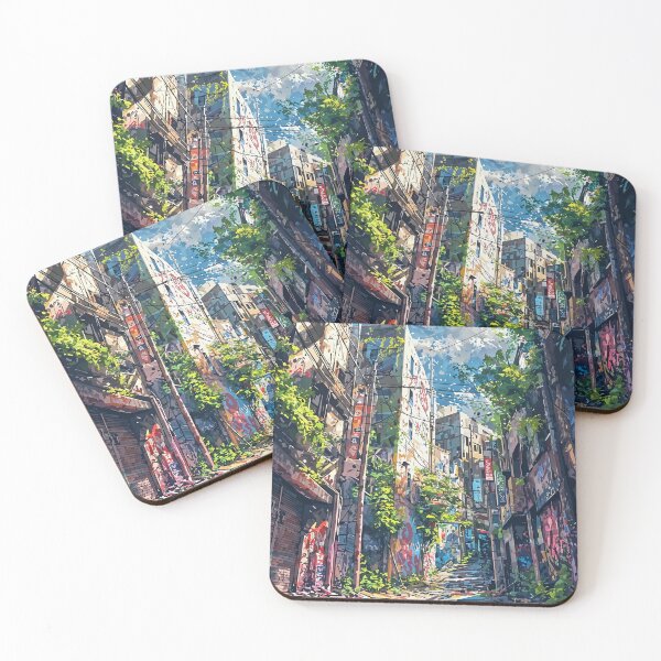 Item preview, Sunlit Alleyway: A Tranquil Urban Escape designed and sold by oanaunciuleanu.