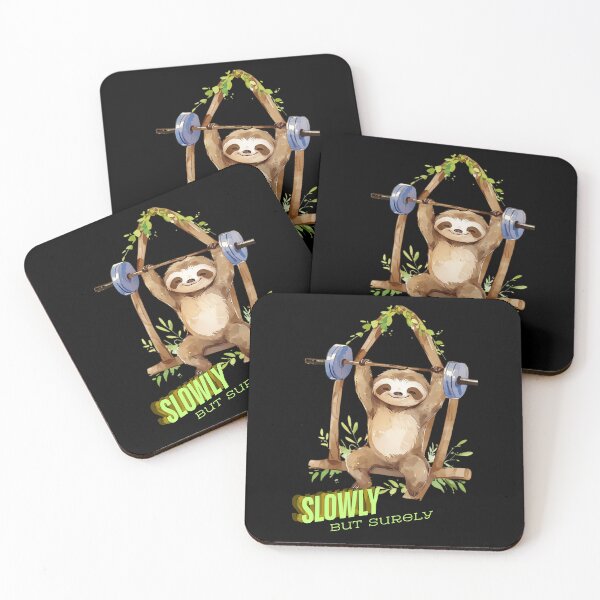 Item preview, Gym Fitness Sloth Slowly But Surely designed and sold by FreeStyleTrend.
