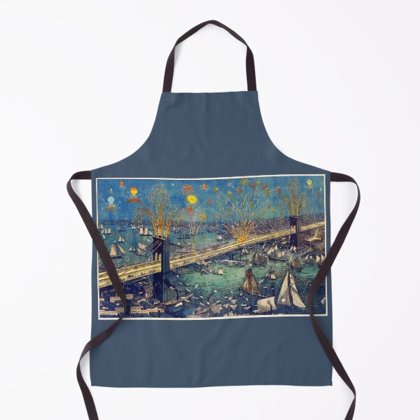 Item preview, Brooklyn Bridge Opening Night Fireworks 1883 designed and sold by RocketshipRetro.