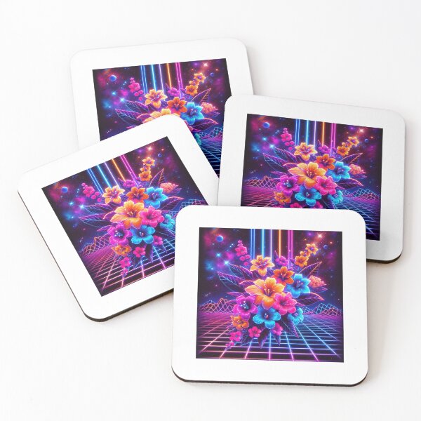 Item preview, retro flowers, cosmic flowers, hibiscus designed and sold by RetroThreadedTs.