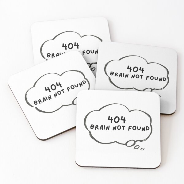 Item preview, 404 Brain Not Found Error Illustration  designed and sold by memememescat.