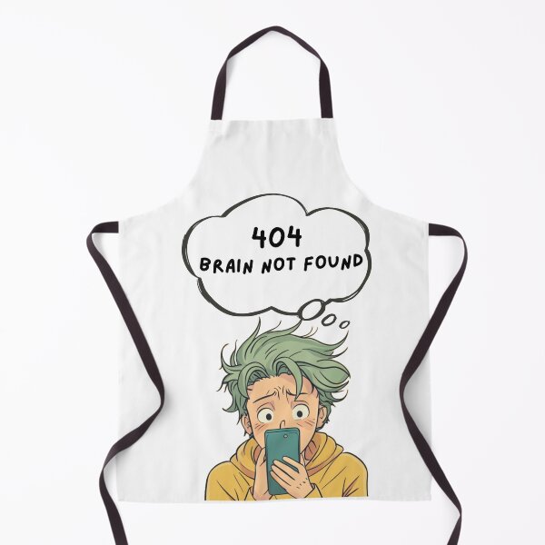 Item preview, 404 Brain Not Found Error Illustration designed and sold by memememescat.