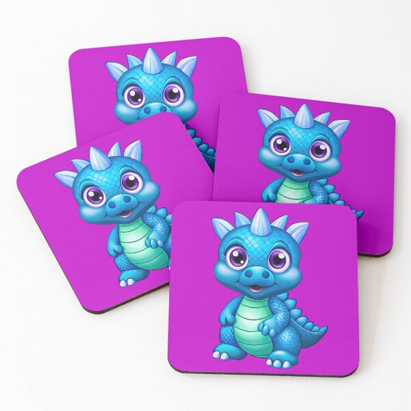 Item preview, Pattern of a Friendly and Fun Dragon - Seamless Pattern #5 designed and sold by Second Draft Visuals.